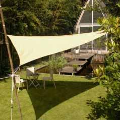 Lona parasol impermeable triangular - marfil